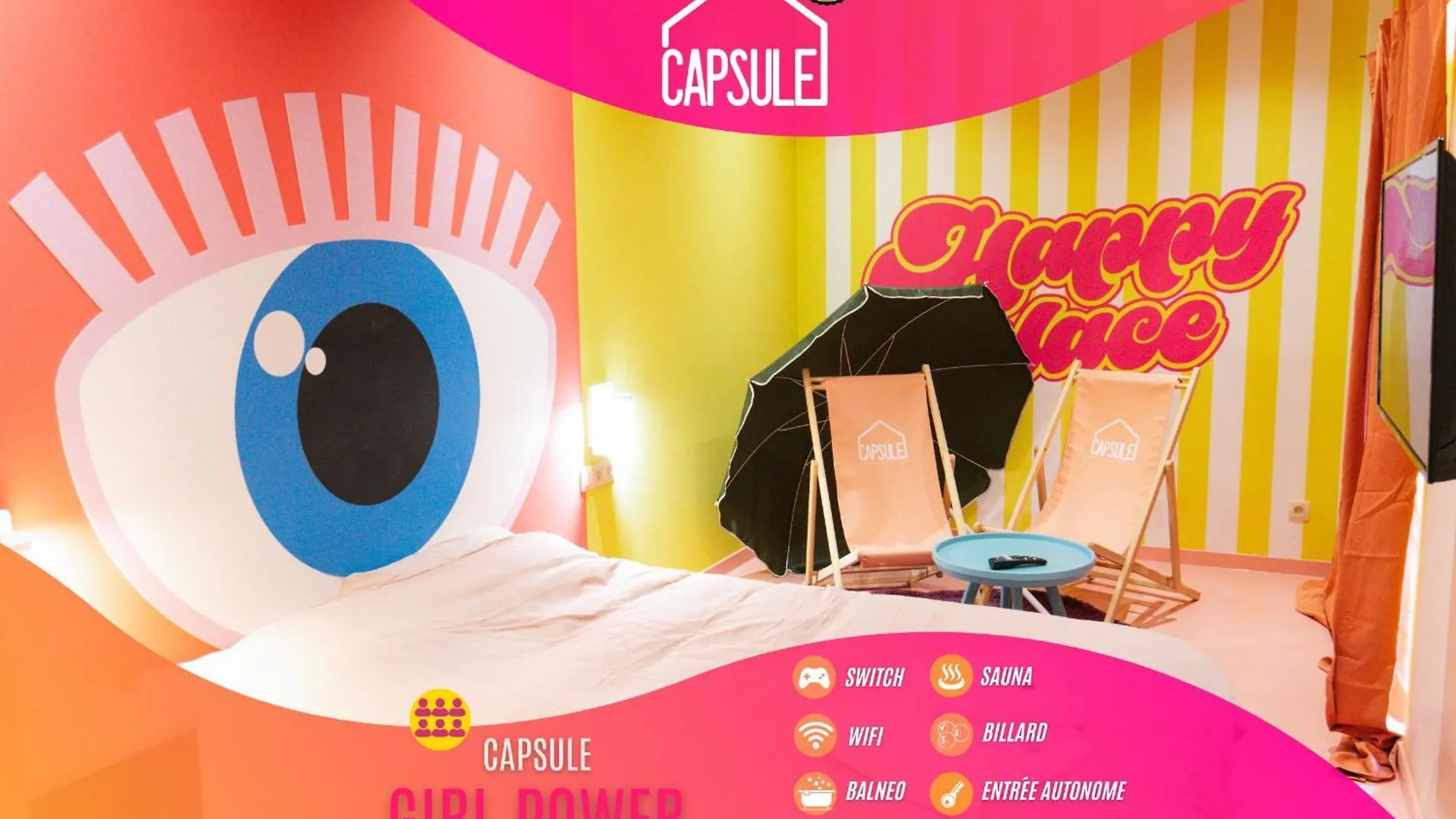 Capsule Girl Power Spa - Balneo - Sauna - Karaoke - Billard - 2 Chambres シャルルロワ